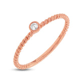 0.05ct 14k Rose Gold Diamond Lady's Ring